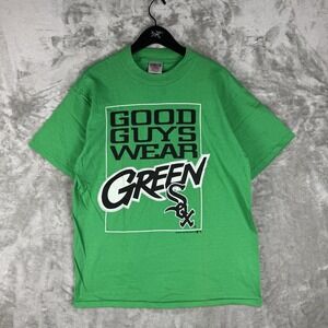 Vintage Oneita Chicago‎ White Sox Graphic T Shirt MLB Green Mens Large 90s USA